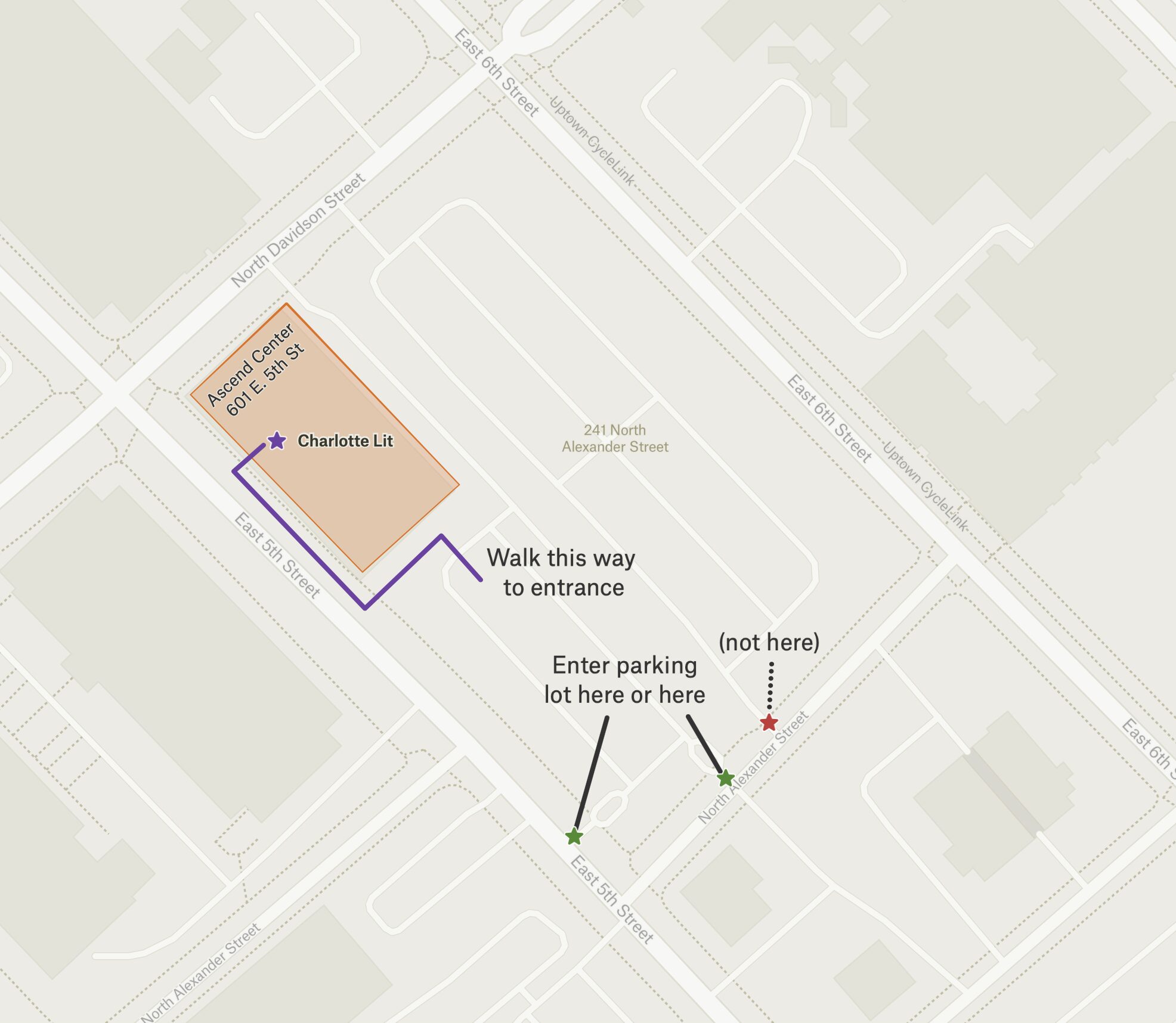 Ascend Parking Map